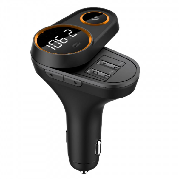 Rotatable Mp3 Player Car bluetooth Wireless FM Transmitter Dual USB Car Charger Handsfree Call