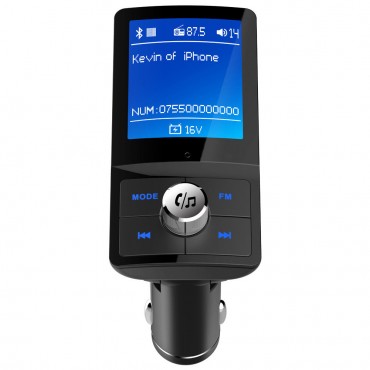 BC45 Big Color Screen bluetooth Music Car Charger With multi-connection method