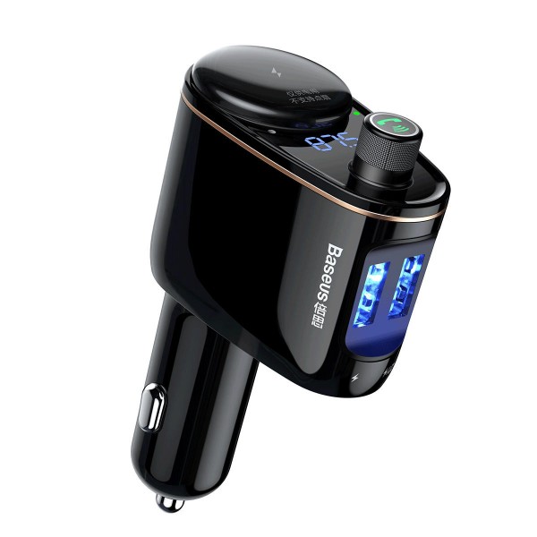 S-06 Double USB Outputs Battery Voltage Monitor bluetooth 4.2 MP3 Car Charger