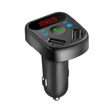 Car Charger Bluetooth Audio Receiver LCD Display MP3 Dual-load USB Multi-function Player