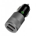 Car Charger Fast Charge Dual Usb Multifunctional Aluminum Alloy Car Charger