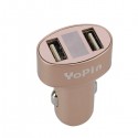 Car Dual Charger with Display Power Adapter Volt Meterr for Most Smartphone