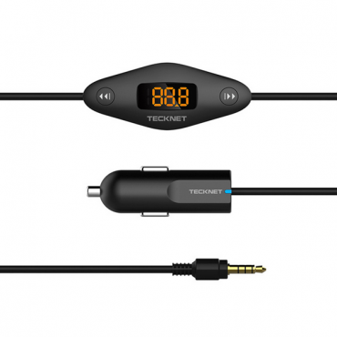 Car FM Transimittervs Hands-free MP3 Player 3.5mm Headphone with Universal USB Car Charger