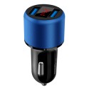 Dual Port USB 3.1A Digital Display Multifunction Aluminum Alloy Aperture Display Car Charger