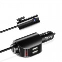 3.1A Dual Port Black Digital Display Fast Charging Car Charger