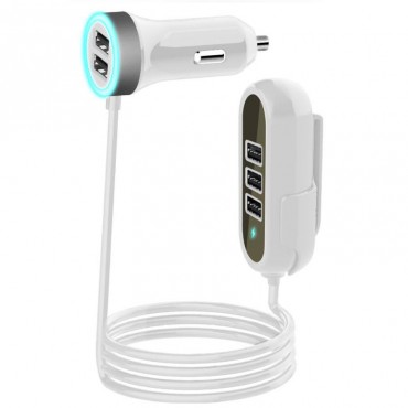 HQD-Q8T 5V Car Charger With 5 USB Ports