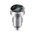 HSC-2000 4.8A Type-c Dual USB Aluminum Alloy Car Charger