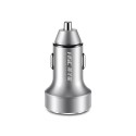 HSC-2000 4.8A Type-c Dual USB Aluminum Alloy Car Charger