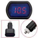 Mini Car LCD Battery Voltage Meter Monitor 12V Black