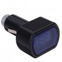 Mini Car LCD Battery Voltage Meter Monitor 12V Black