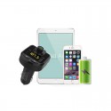 Mini LED Display Dual USB 3.1A FM Transmitter Car Charger bluetooth Hands-free Noise Cancellatio Kit
