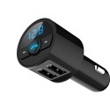 Mini LED Display Dual USB bluetooth Hands-free Smart Quick Car Charger Built-in Microphone