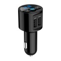 Mini LED Display Dual USB bluetooth Hands-free Smart Quick Car Charger Built-in Microphone