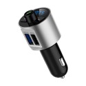 Mini LED Display Dual USB bluetooth Hands-free Smart Quick Wireless 3.6A Car Charger with Microphone