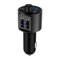 Mini LED Display Dual USB bluetooth Hands-free Smart Quick Wireless 3.6A Car Charger with Microphone