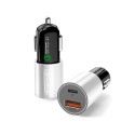 2 Port USB Car Charger Qualcomm Quick 3.0 QC 2.0 Compatible and Type C 3A Fast Charging