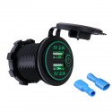 P15-S Touch Switch with Terminal 2.1A+2.1A Dual USB Car Motorized Modified Charger Mobile Phone12-24V