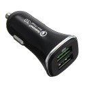 QC3.0 Qualcomm 36W Dual USB Port Fast Charge Car Charger High Power