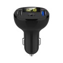 C02 Black Car Charger Digital Display QC3.0 Fast Charge Type-c