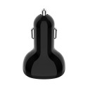 C02 Black Car Charger Digital Display QC3.0 Fast Charge Type-c