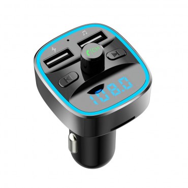 T25 Car Charger MP3 Bluetooth 5.0 DC 5V 2.4A MAX Voice Navigation