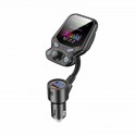 T819 QC 3.0 Smart Fast Car Charger Dual USB Expansion Bluetooth 5.0 With Colorful Screen