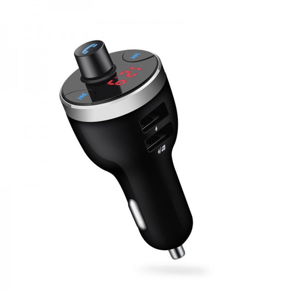 Y10 3.4A Voice Navigation MP3 bluetooth Hands Free Car Charger U Disk FM Transmitter