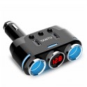 B39 Dual USB Three Ports 100W 3.1mA Wireless Car Charger Cigarette Lighter for Car DVR GPS MP3