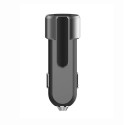 BM2036 12V Mini Car Charger Dual-port USB Fast Charging Universal with Safety Hammer Cutter