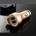 Metal Dual USB Quick Car Charger 5V 3.4A Safety Hammer For iPhone 7S/6S/6S Plus/6 Plus/ Ipad