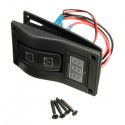 12V Marine Boat Dual LED Battery Test Panel Rocker Switch LED Voltage Volt Meterr