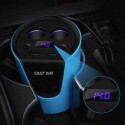 Car Cigarette Lighter Dual USB Charger Independent Switch Voltage Display