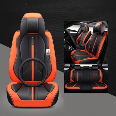 5 Seat Cover Cushion Set 6D Surround Breathable Luxury Car Seat Protector