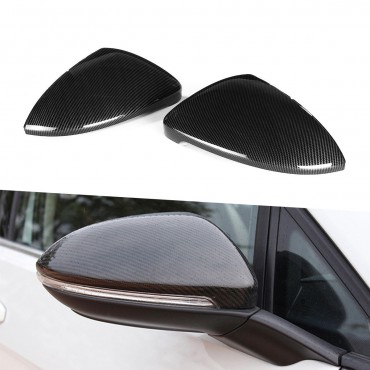 ABS Carbon Fiber Color Replacement Rear View Car Side Mirror Cover Caps Fit For VW Golf MK7 MK7.5 GTI R