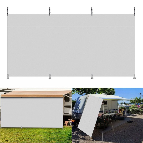 Caravan Sun Shade Wall Side Visor UV-Anti Privacy Zone Screens Roll Out Awning