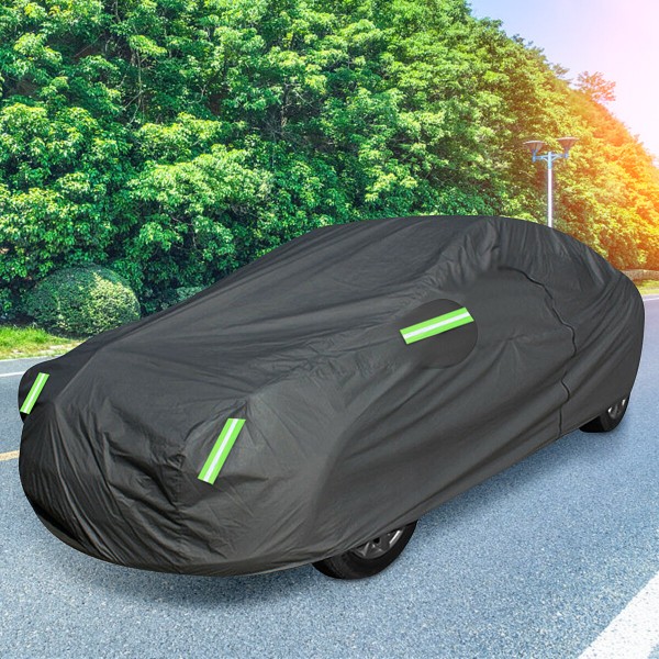 XXL 2 Layer Outdoor FUll Car Cover Waterproof Snow Dust Sun UV Shade Cover Foldable For Sedan Saloon