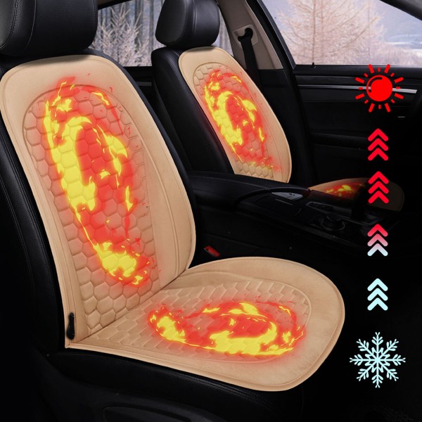 12V Car Electric Heated Front Seat Cover Pad Thermal Warmer Cushion Universal