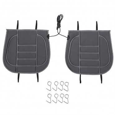 12V Double Car Front Seat Heated Cushion Seat Warmer Winter Household Cover Electric Mat