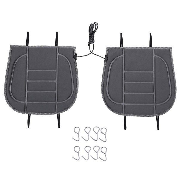 12V Double Car Front Seat Heated Cushion Seat Warmer Winter Household Cover Electric Mat