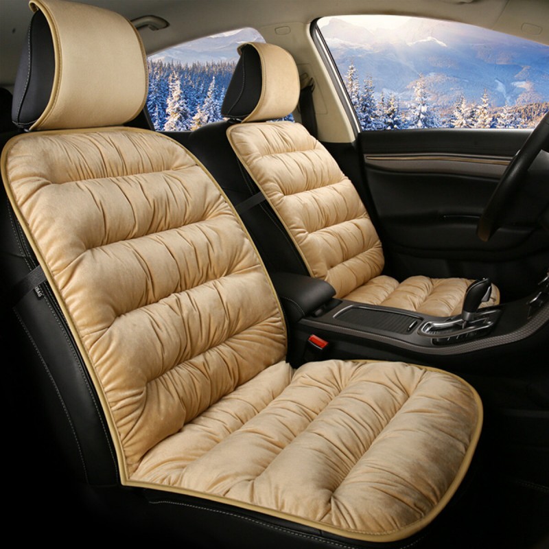 1PC Car Warm Seat Cushion Winter Plush Comfortable Universal Seat Protection Pad
