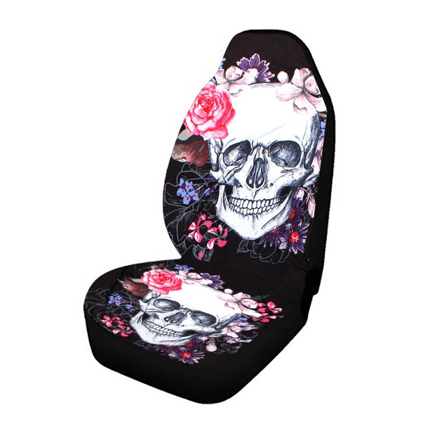 2Pcs Car Seat Cover Flowers Pattern Cushion Universal Truck Van Protector