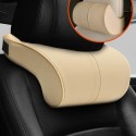 2Pcs Leather Memory Foam Car Neck Rest Pillow Safety Cushion Head Support Covers