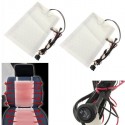 2pcs Adjustable Universal Car Heated Seat Heater Pads Carbon Fiber For 1 Seat with Round Switch