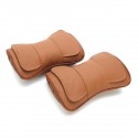 2pcs Leather Double Layer Car Autos Seat Headrest Neck Rest Pillow Cushion