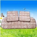 3Pcs Car Ice Silk Bamboo Charcoal Summer Seat Cushion Non Slip 45*45CM 135*45CM