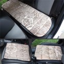 3Pcs Car Ice Silk Bamboo Charcoal Summer Seat Cushion Non Slip 45*45CM 135*45CM