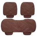 3Pcs Car Seat Cover Universal PU Leather Protector Cushion Front Rear