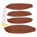 4Pcs PU Leather Car Door Arm Rest Surface Covers Trim Cushion for Nissan QASHQAI J10 2007-15