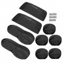 9Pcs/Set PU Leather Car Seat Detachable Cover Front Bucket Full Set Chair Protector Universal