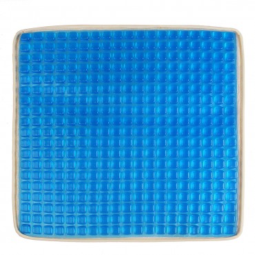 Blue Car Big Square Cooling Seat Cushion Gel Universal Chair Cover Pad Mat for Car Office